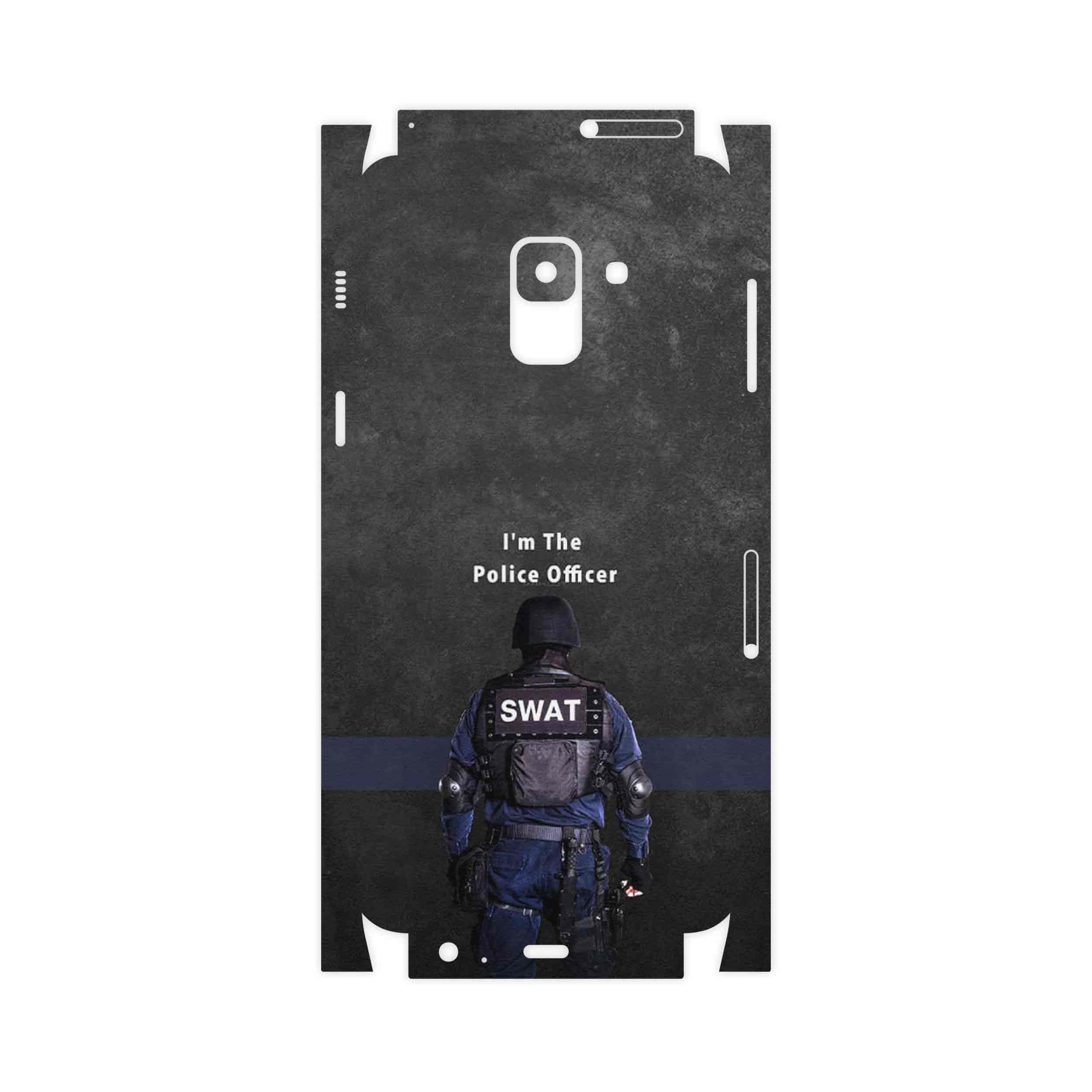 برچسب پوششی ماهوت مدل Police Officer-FullSkin مناسب برای گوشی موبایل سامسونگ Galaxy A8 2018