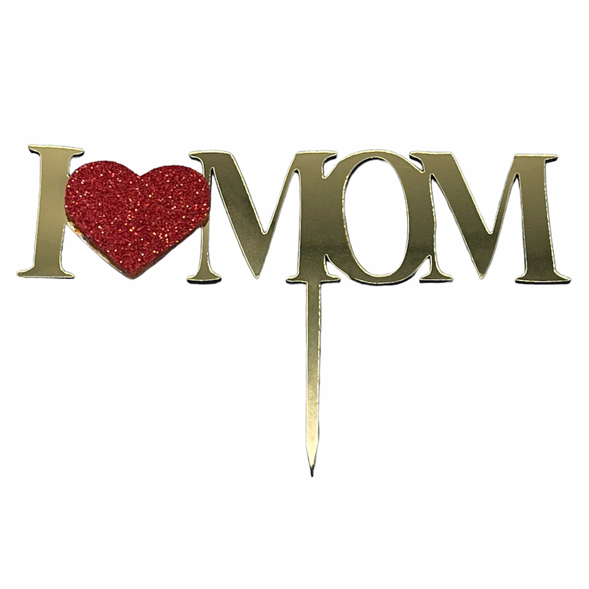 تاپر کیک مدل I LOVE MOM