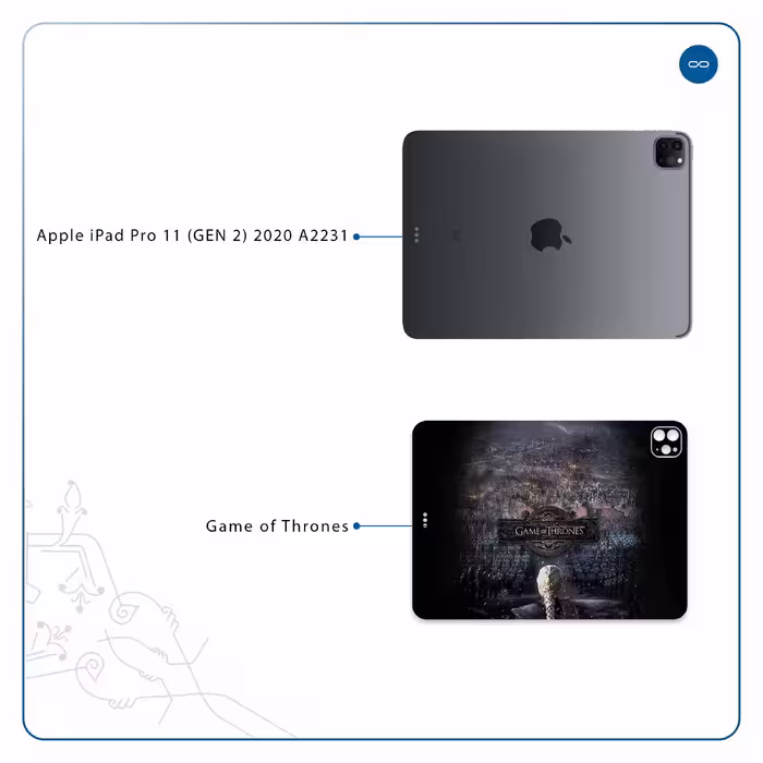 برچسب پوششی ماهوت مدل Game of Thrones مناسب برای تبلت اپل iPad Pro 11 (GEN 2) 2020 A2231