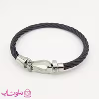 دستبند مردانه فرد Fred مشکی نقره ای