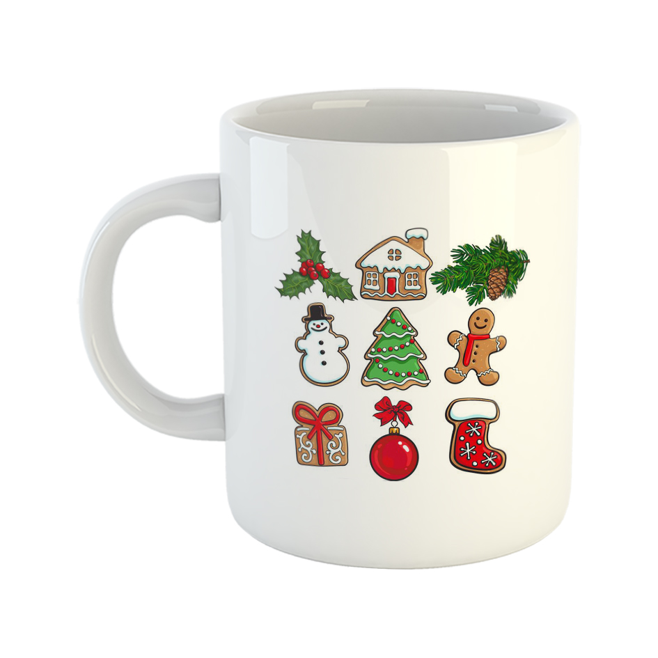 ماگ طرح کریسمس مدل بابانوئل و آدم برفی