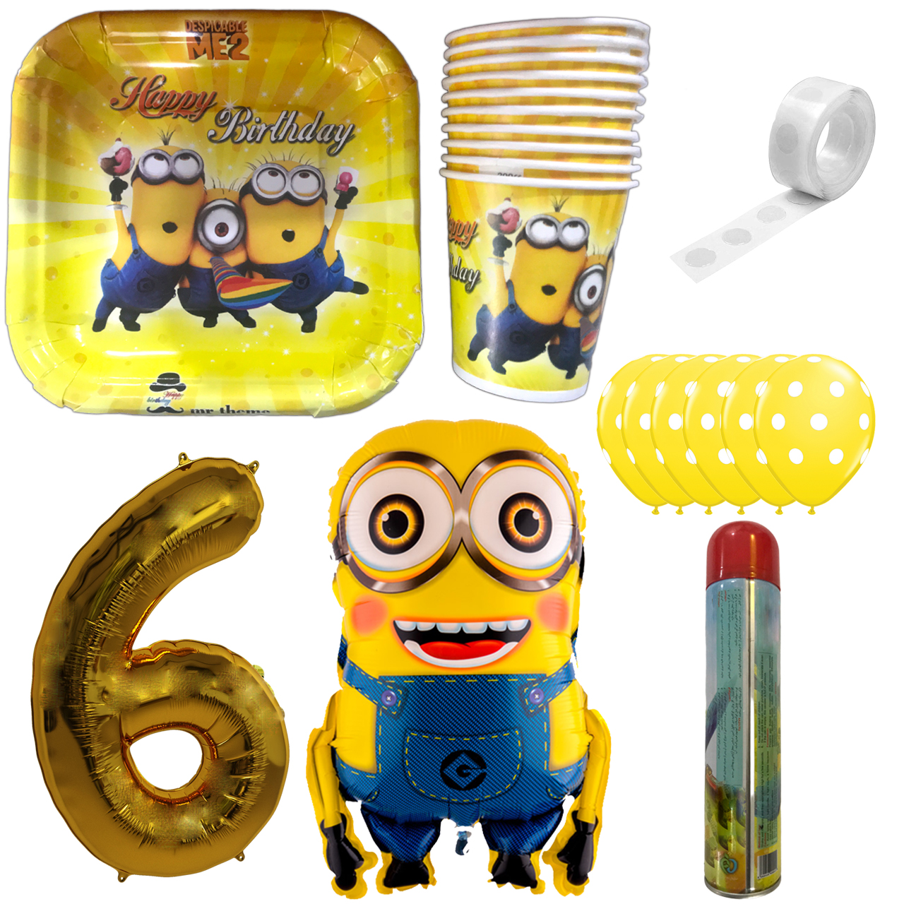 مجموعه 30 عددی تم تولد مستر تم طرح مینیون کد 6