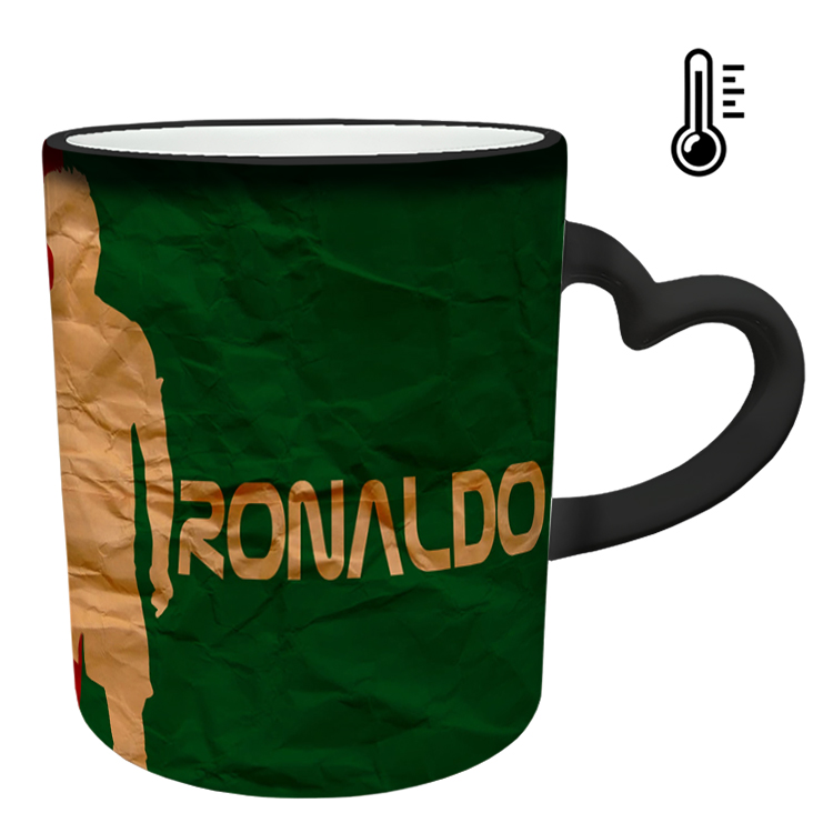 ماگ حرارتی مدل دسته قلبی اکلیلی طرح رونالدو کد 58