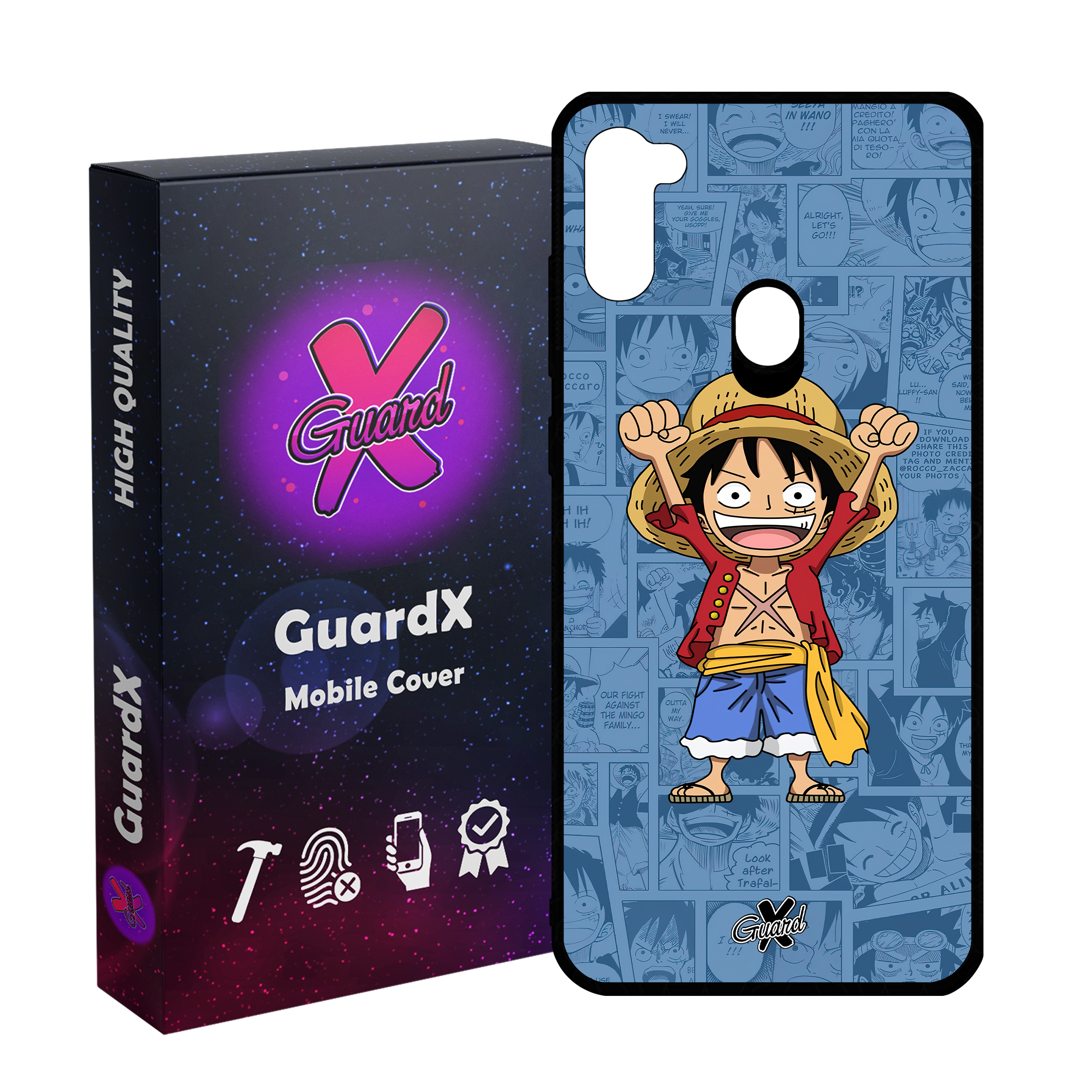کاور گارد ایکس طرح One Piece Luffy Anime مدل Glass10464 مناسب برای گوشی موبایل سامسونگ Galaxy A11/M11