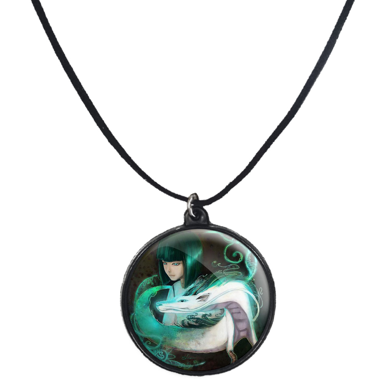 گردنبند پرمانه طرح Spirited Away کد pmb.25636 مدل دو طرفه