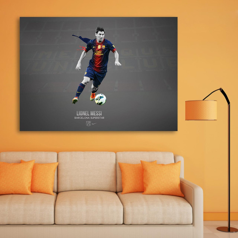 تابلو شاسی طرح مسی Football 0529 | دنیای قاب