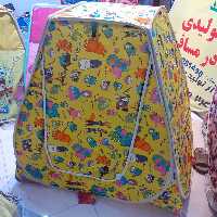 چادربازی نوجوان پارچه ای طرح باب اسفنجی زرد