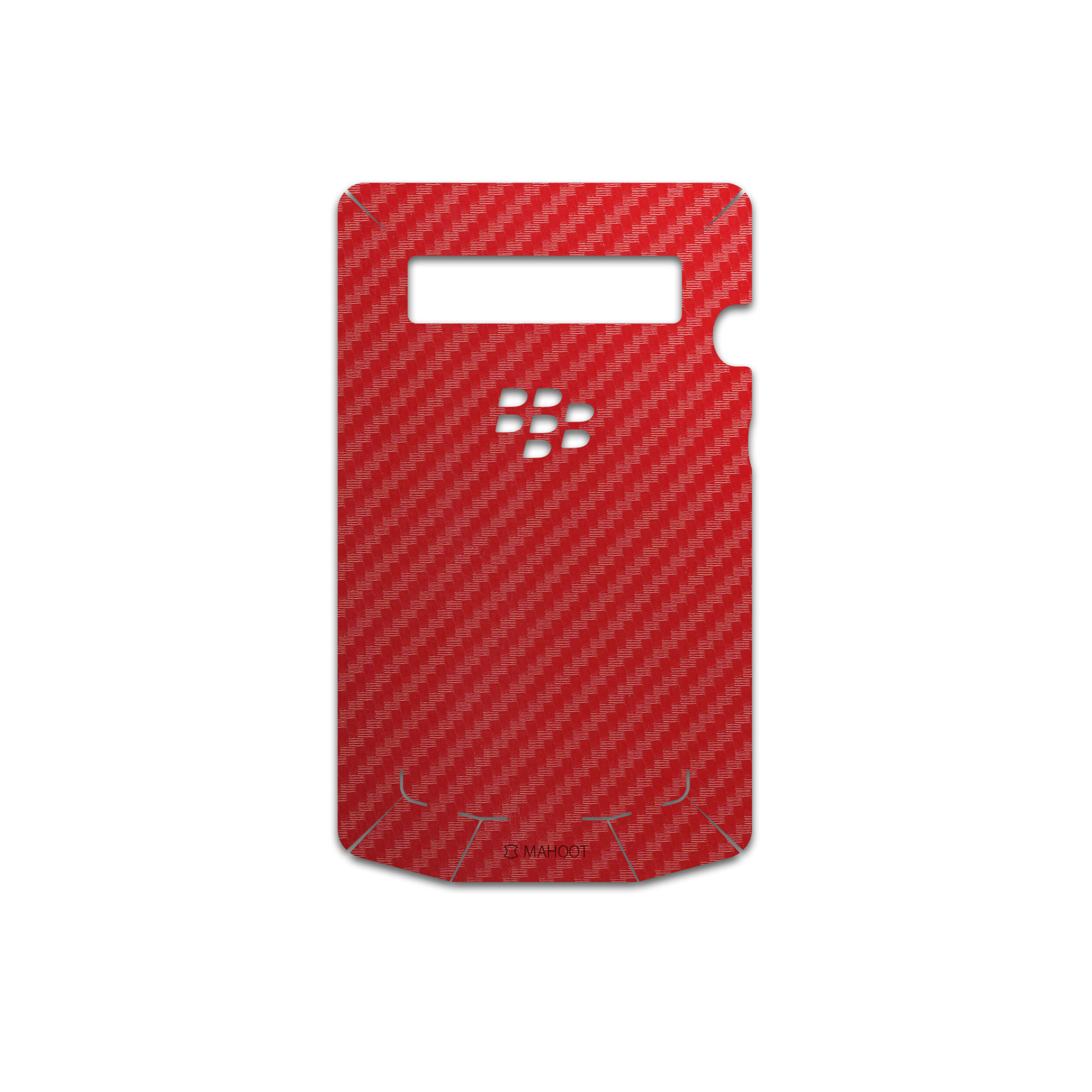 برچسب پوششی ماهوت مدل Red-Fiber مناسب برای گوشی موبایل بلک بری Porsche Design P9981