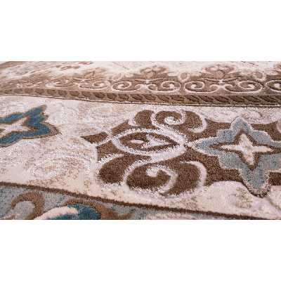 فرش ماشینی زمرد مشهد کد KR29 زمینه کرم