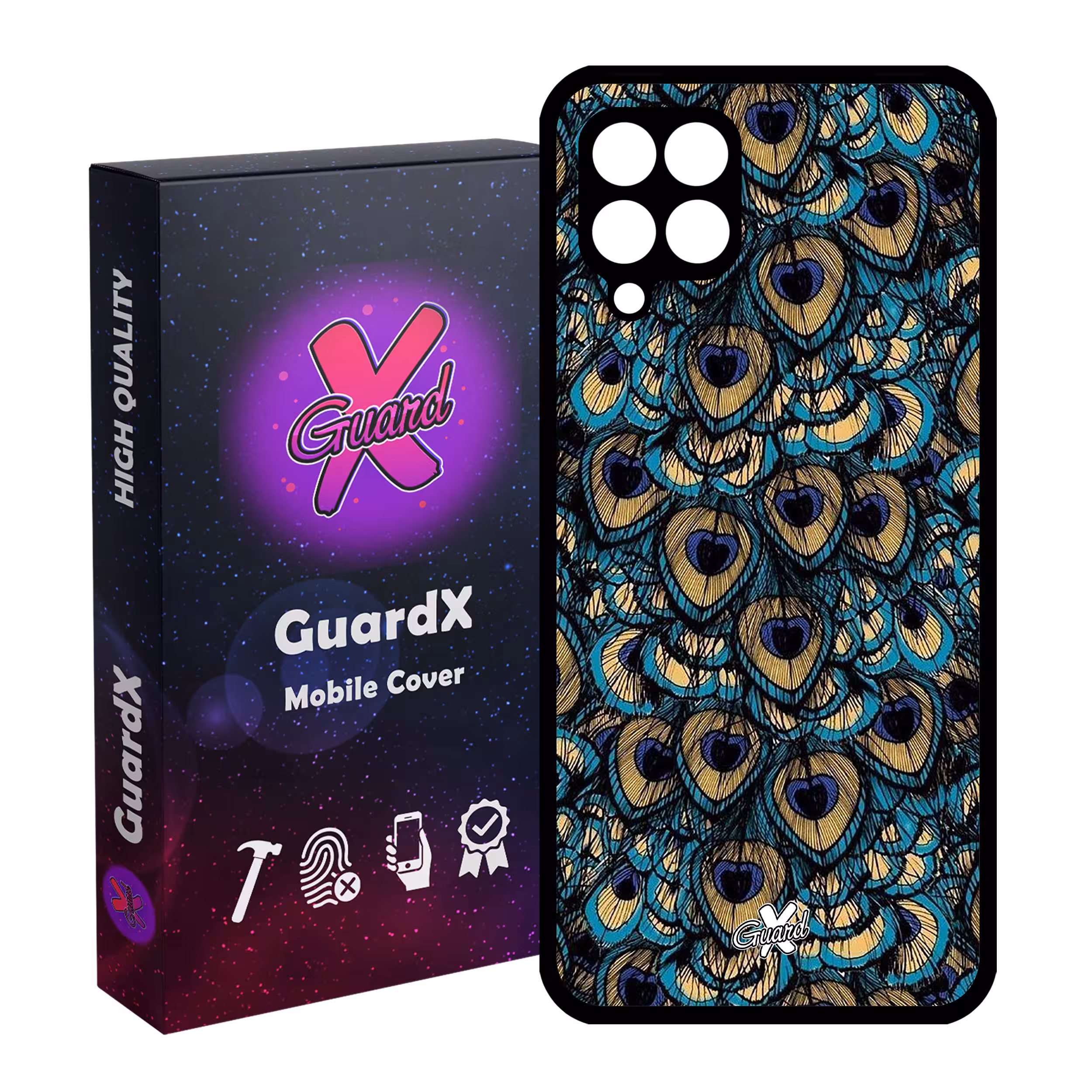کاور گارد ایکس طرح Peacock مدل Glass10092 مناسب برای گوشی موبایل سامسونگ Galaxy A22 4G