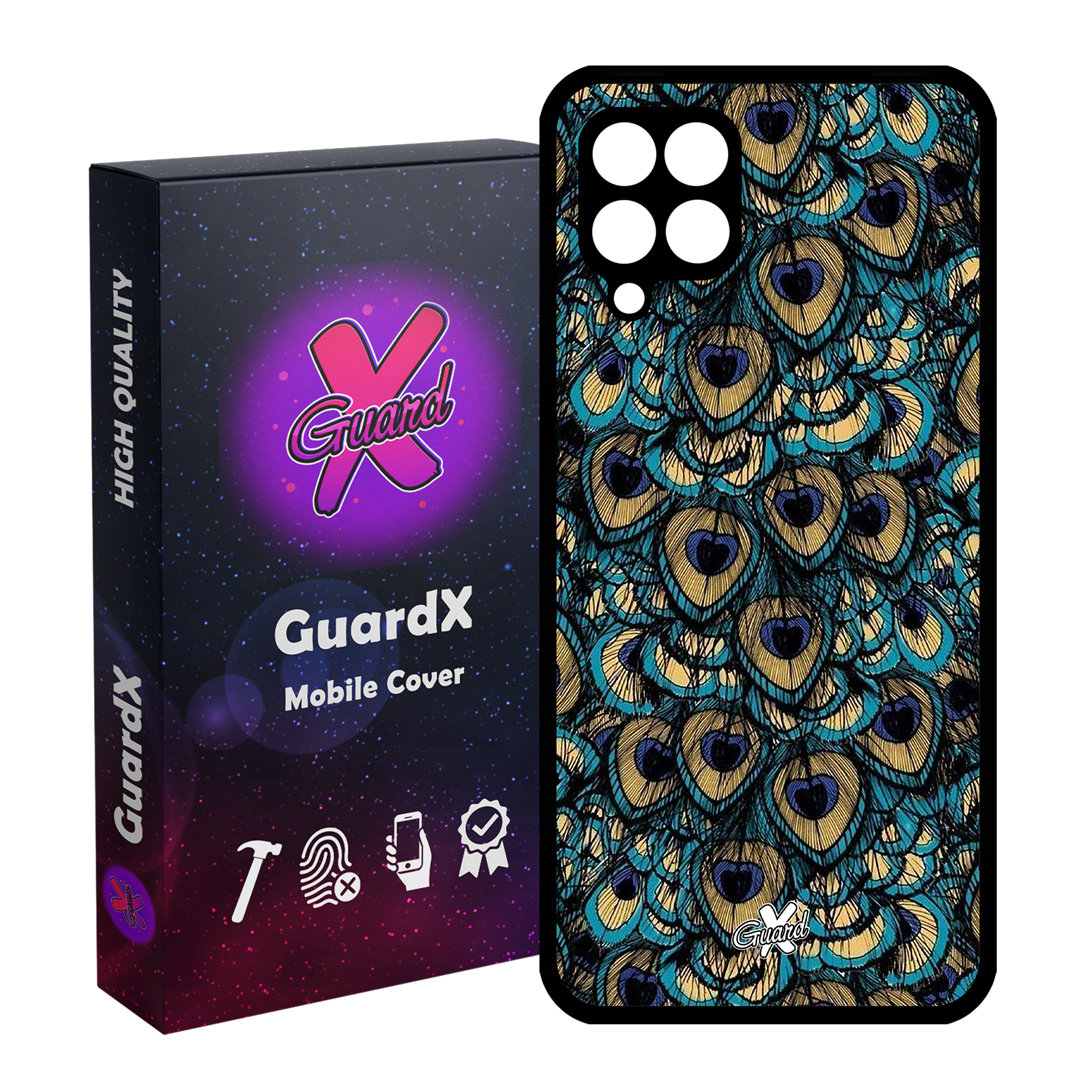 کاور گارد ایکس طرح Peacock مدل Glass10092 مناسب برای گوشی موبایل سامسونگ Galaxy A22 4G