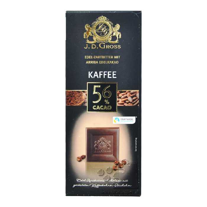 شکلات تلخ 56 درصد با طعم قهوه 125 گرم جی دی گراس - JDGross