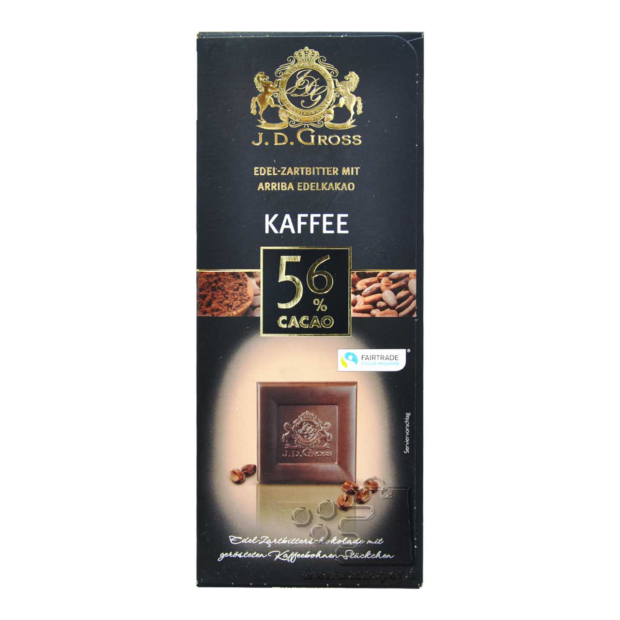 شکلات تلخ 56 درصد با طعم قهوه 125 گرم جی دی گراس - JDGross