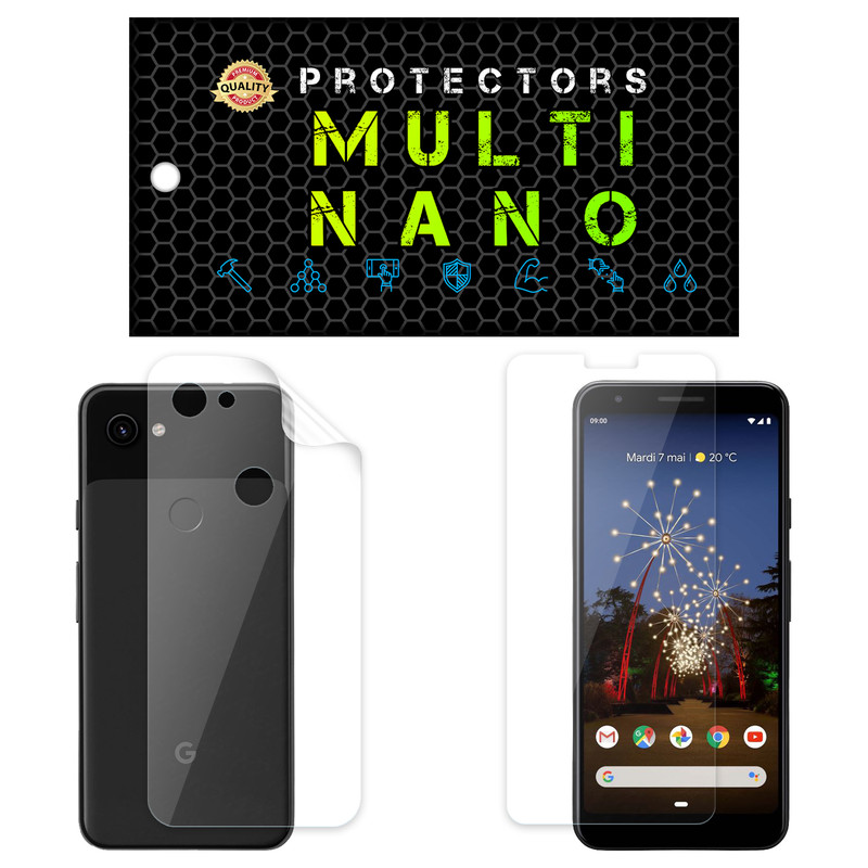 محافظ صفحه نمایش مولتی نانو مدل X-SFT مناسب برای گوشی موبایل گوگل Pixel 3A به همراه محافظ پشت | کالا برتری