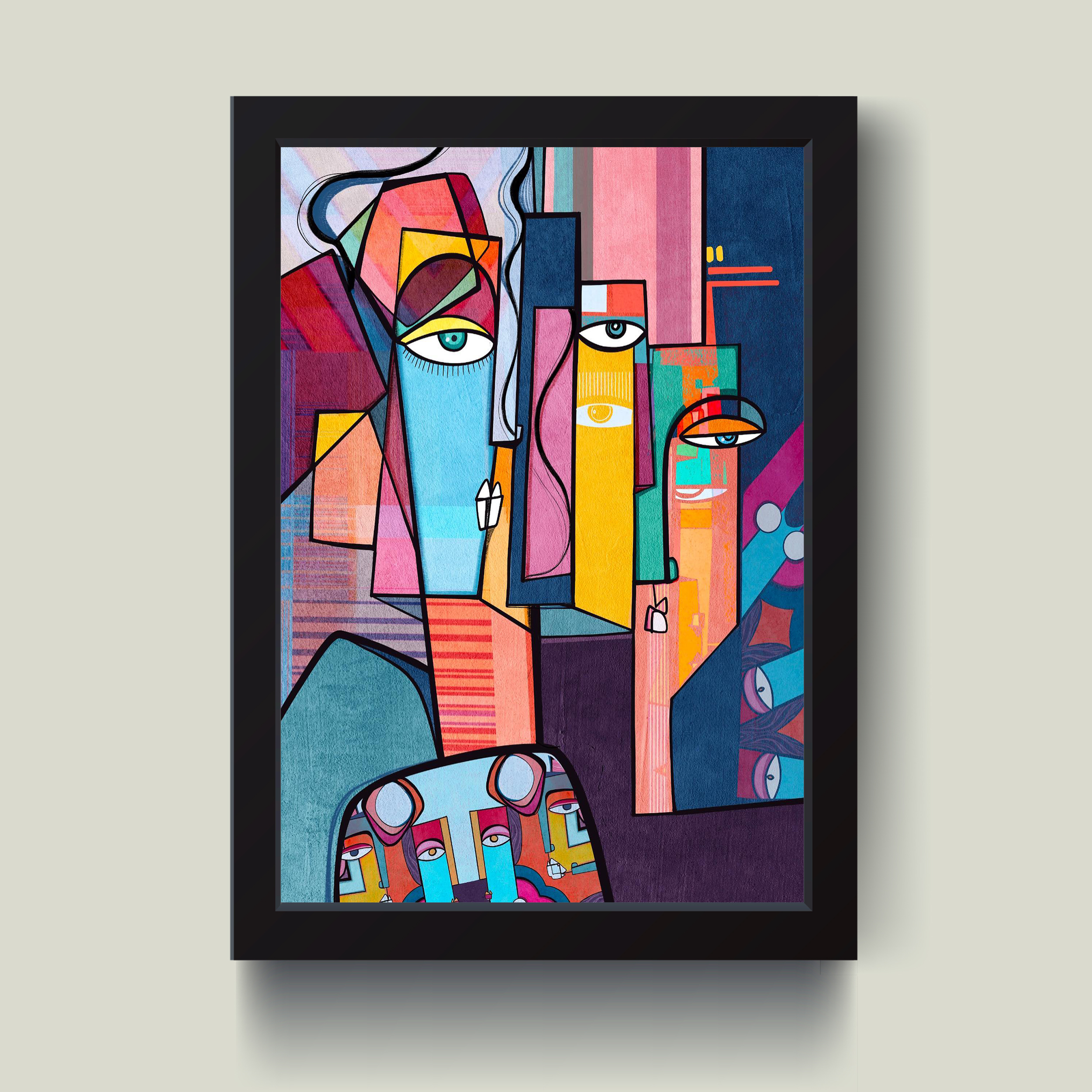 تابلو مدل دکوراتیو چهره در چهره کدG6-42