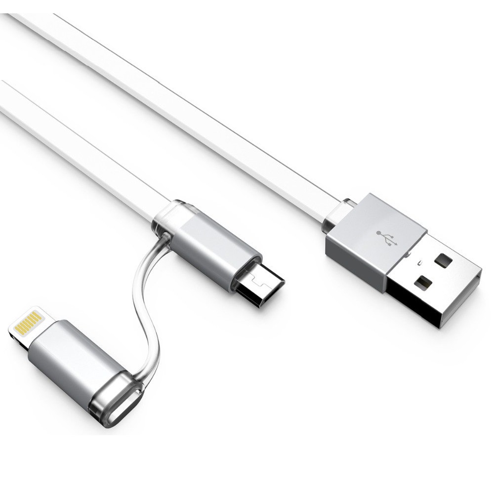 کابل تبدیل USB به لایتنینگ / microUSB الدینو مدل LC84 طول 1 متر