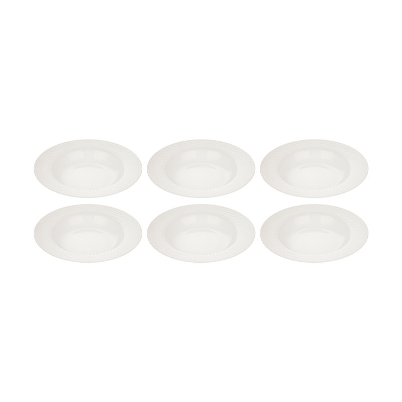 بشقاب خورش خوری چینی زرین ایران مدل رادیانس بسته 6 عددی