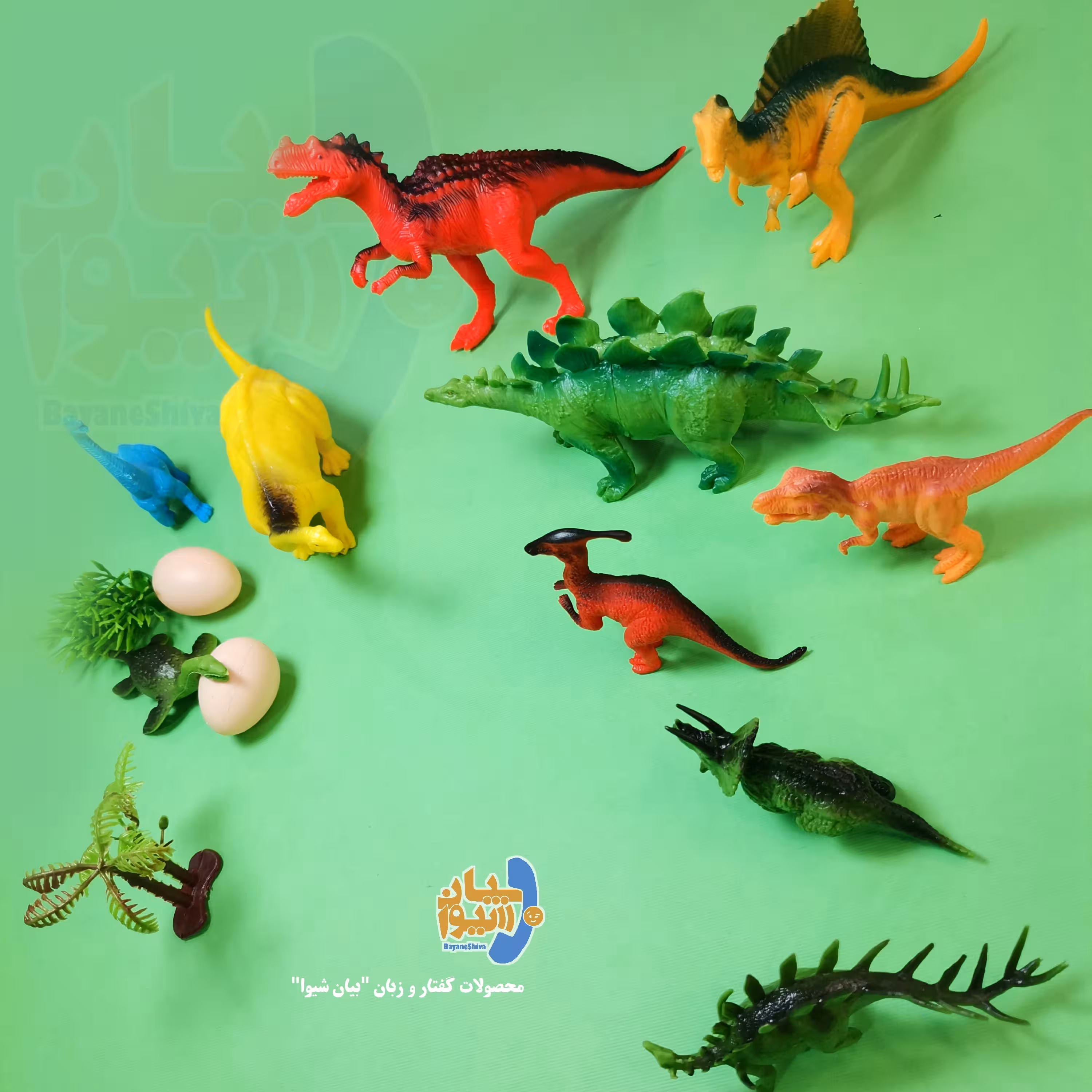 دایناسور 10 عددی (اسباب بازی ماکت جانوران پلاستیکی با کیفیت) 