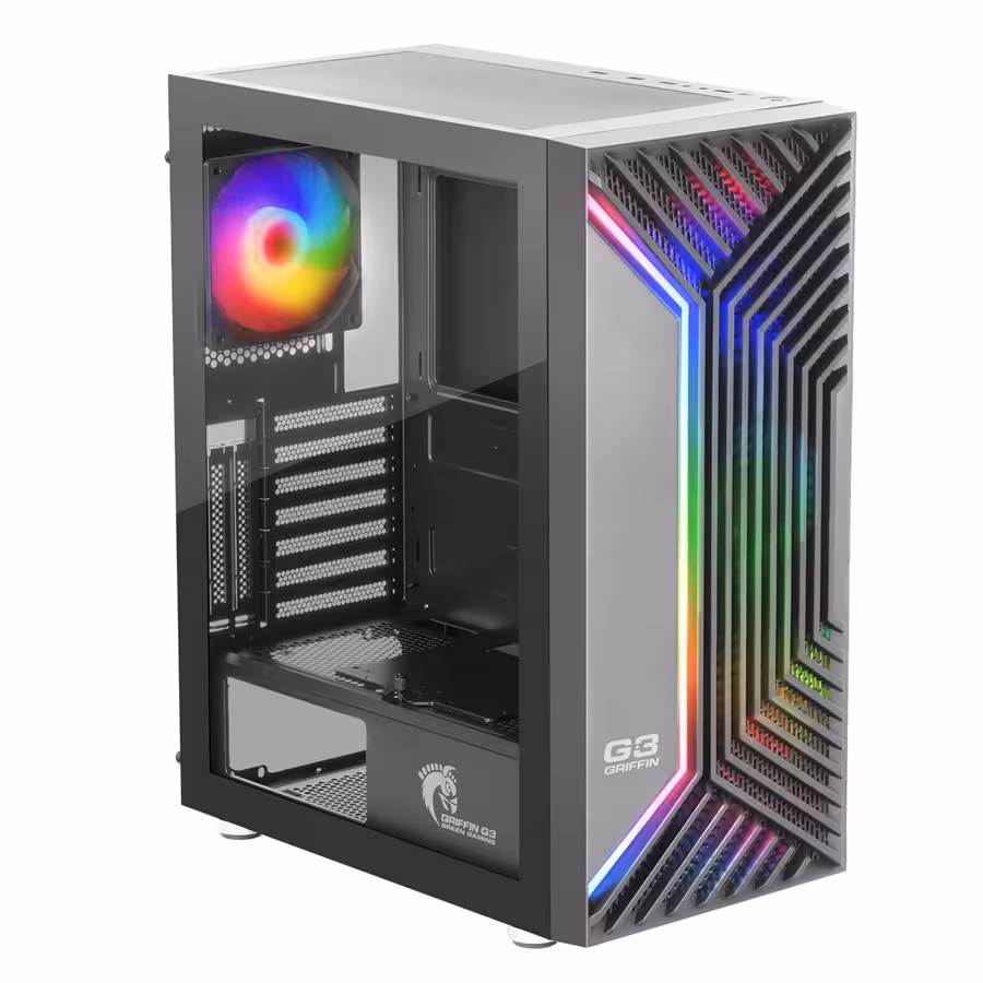 کیس کامپیوتر گرین GRIFFIN G3 Plus RGB Mid Tower مشکی