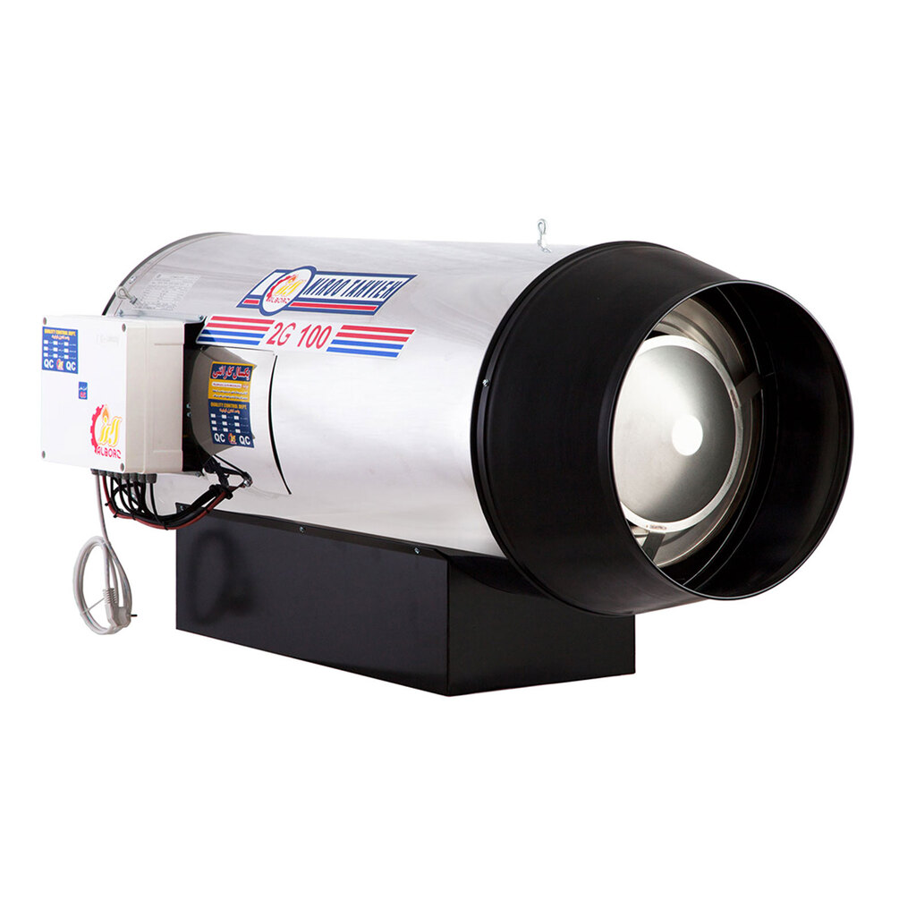 جت هیتر دو موتوره گازی 100 هزار کیلو کالری نیرو تهویه البرز مدل 2G-100