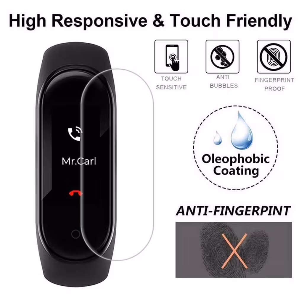 محافظ صفحه نمایش مدل M5 مناسب برای مچ بند شیائومی Mi Band 5 بسته ۲ عددی