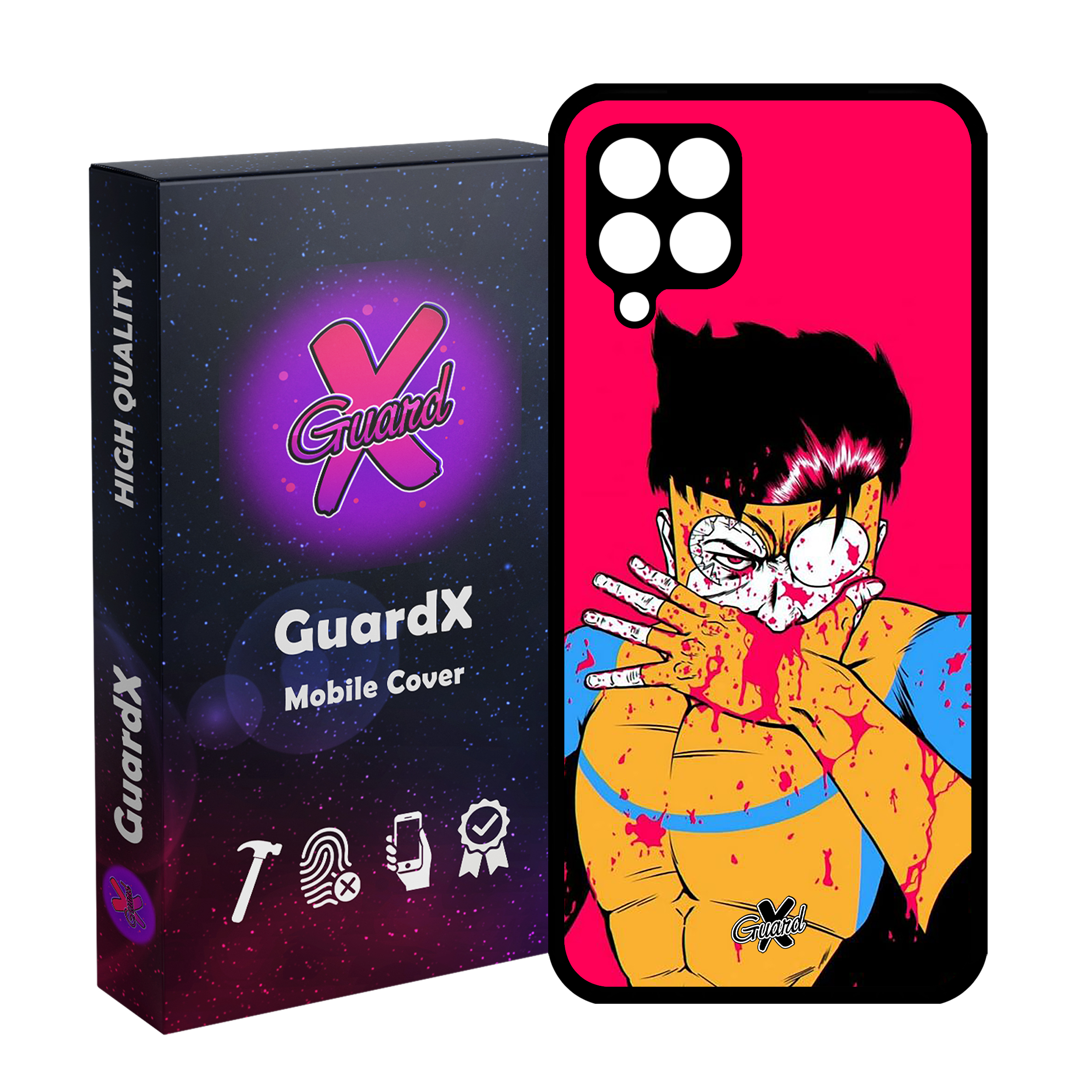 کاور گارد ایکس طرح Invincible مدل Glass10422 مناسب برای گوشی موبایل سامسونگ Galaxy A22 4G