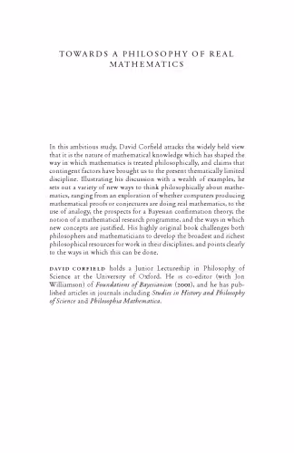 خرید و دانلود نسخه کامل کتاب Towards a Philosophy of Real Mathematics