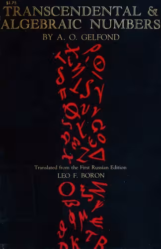 خرید و دانلود نسخه کامل کتاب Transcendental and algebraic numbers