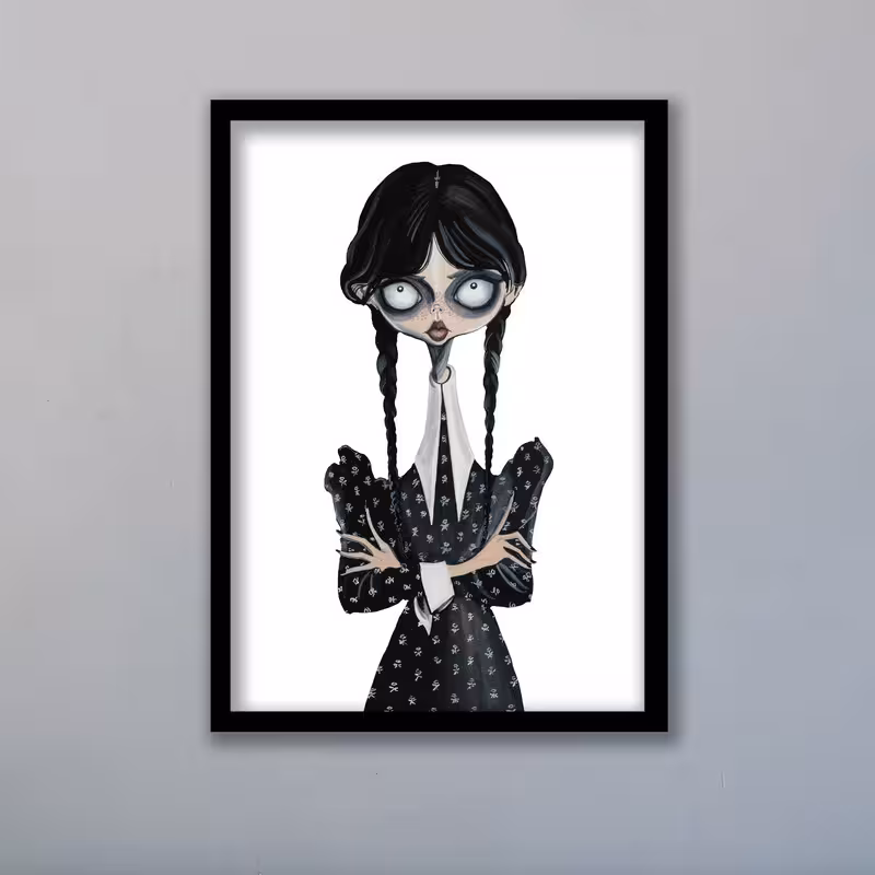 تابلو مدل ونزدی آدامز Wednesday Addams کد LAG1051 | دنیای قاب