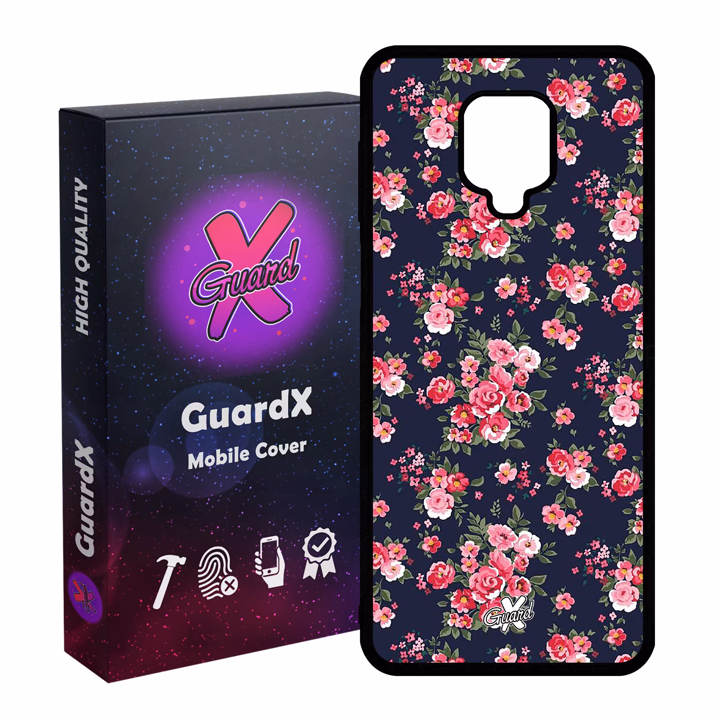 کاور گارد ایکس طرح Flower مدل Glass10130 مناسب برای گوشی موبایل شیائومی Redmi Note 9S / Note 9 Pro / Note 9 Pro Max