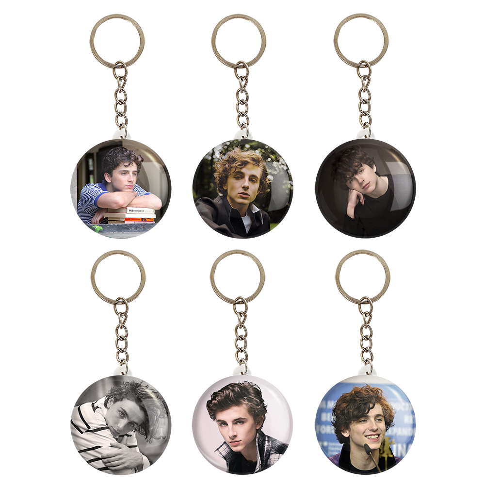 جاکلیدی خندالو مدل تیموتی شالامی Timothée Chalamet کد 1109B مجموعه 6 عددی