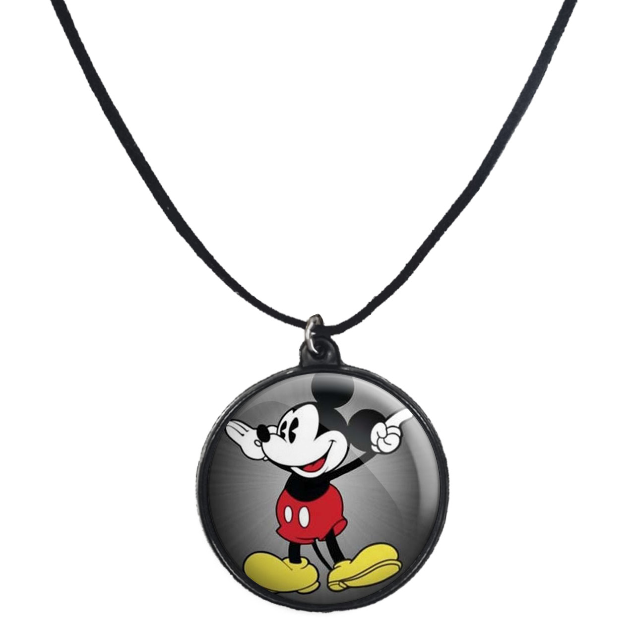 گردنبند پرمانه طرح میکی موس کد pmb.12876 مدل دو طرفه