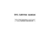 خرید و دانلود نسخه کامل کتاب SPSS Survival Manual: A Step by Step Guide to Data Analysis Using SPSS for Windows (Version 15