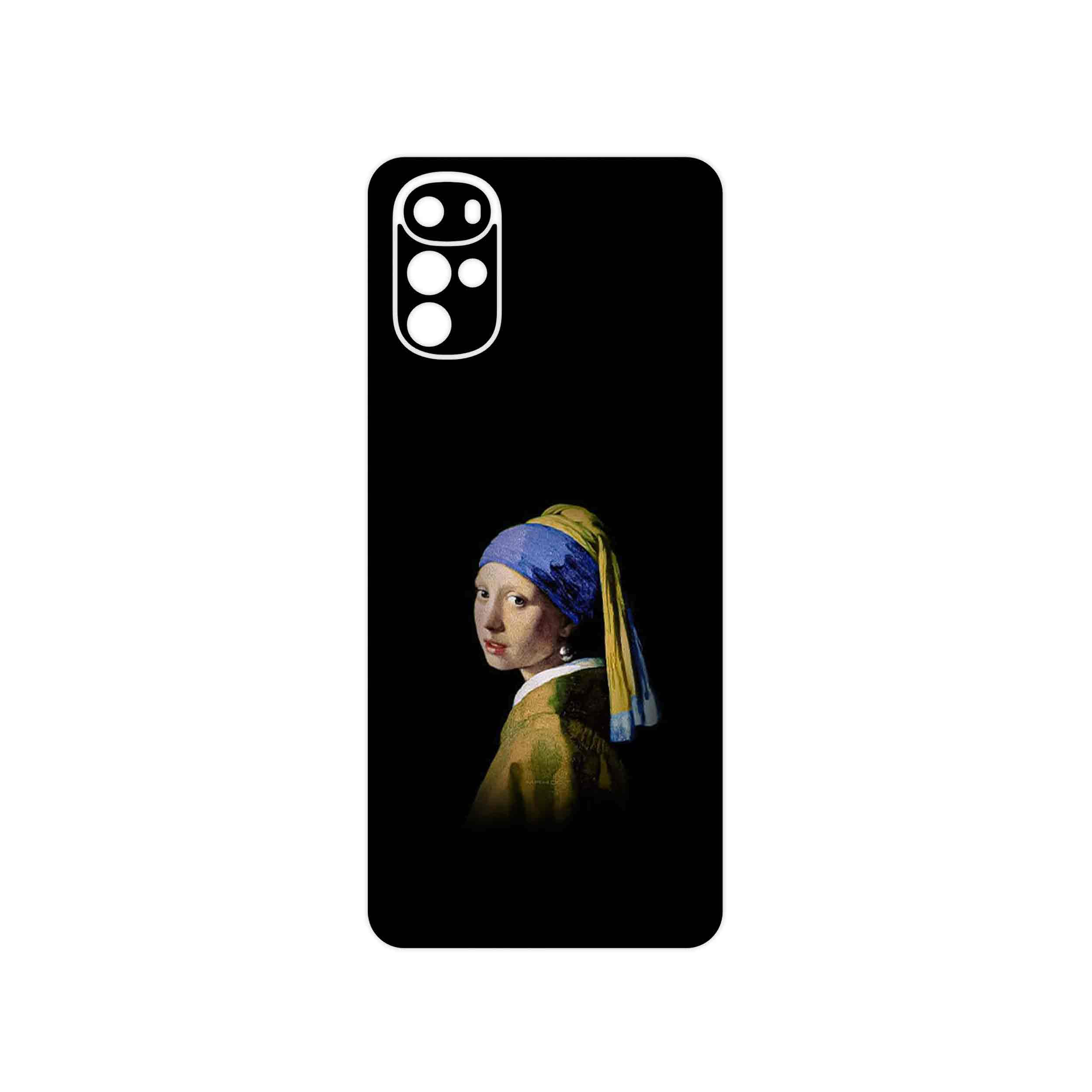 برچسب پوششی ماهوت مدل Girl with a Pearl Earring of Vermeer مناسب برای گوشی موبایل موتورولا Moto G22
