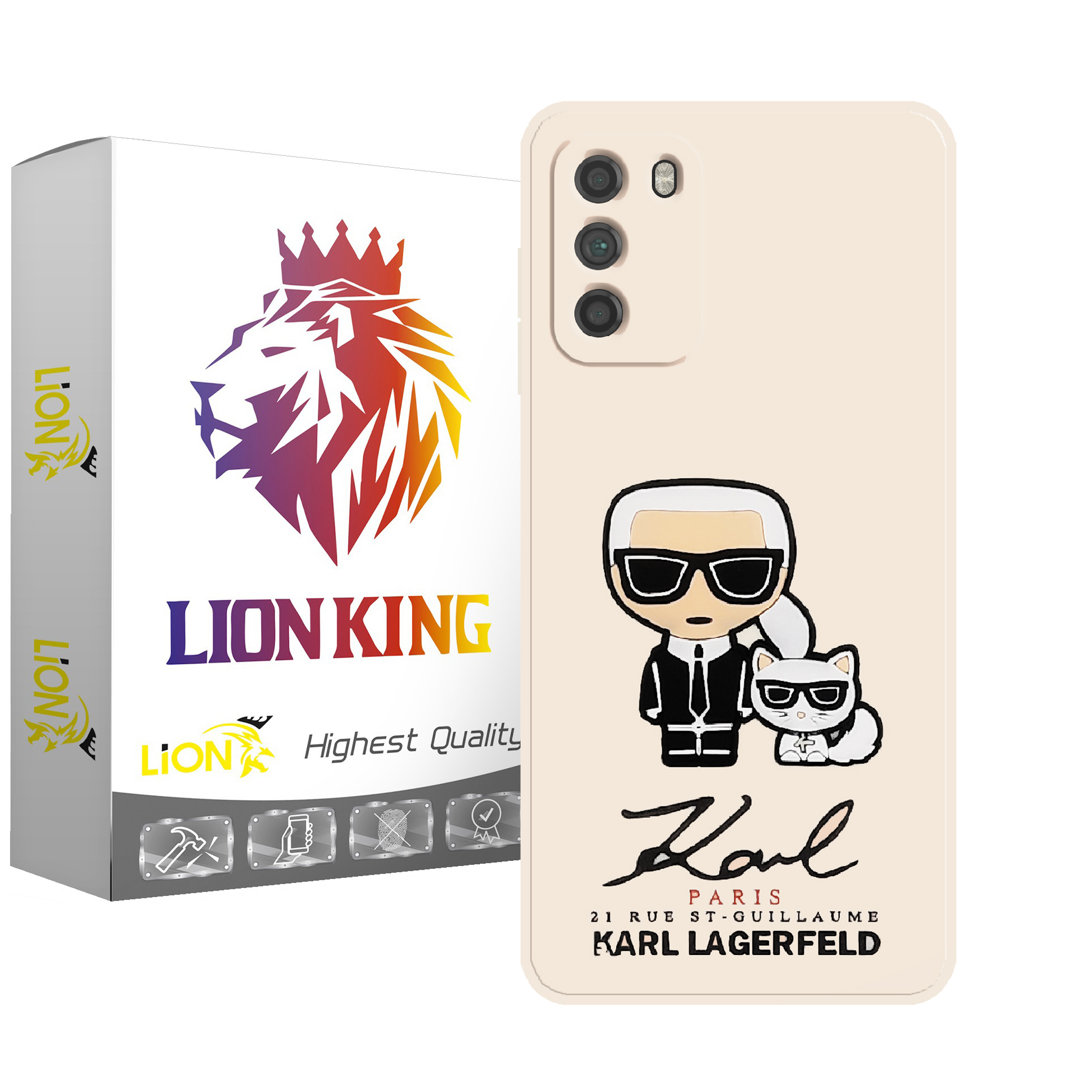   کاور لاین کینگ مدل مرد وگربه 3d keremii  مناسب برای گوشی موبایل شیائومی Poco M3