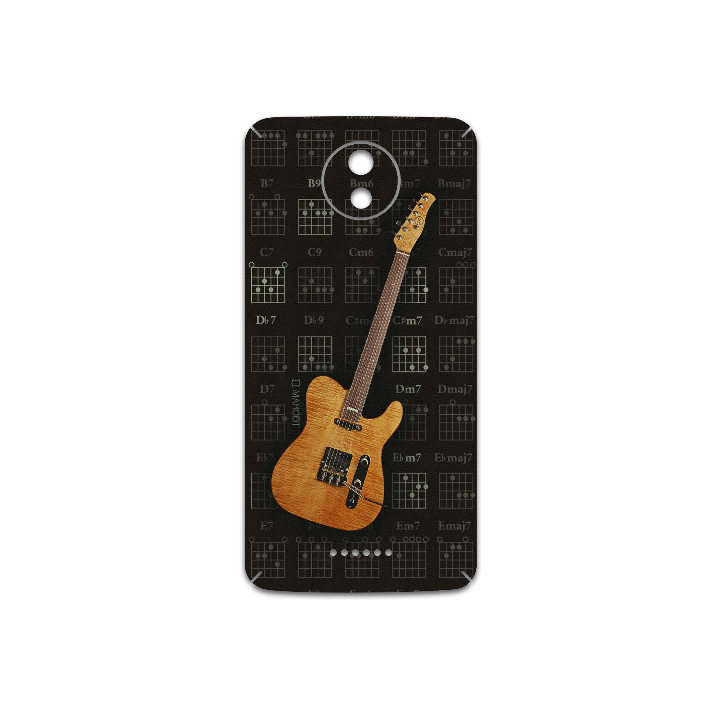 برچسب پوششی ماهوت مدل Guitar-Instrument مناسب برای گوشی موبایل موتورولا Moto C Plus