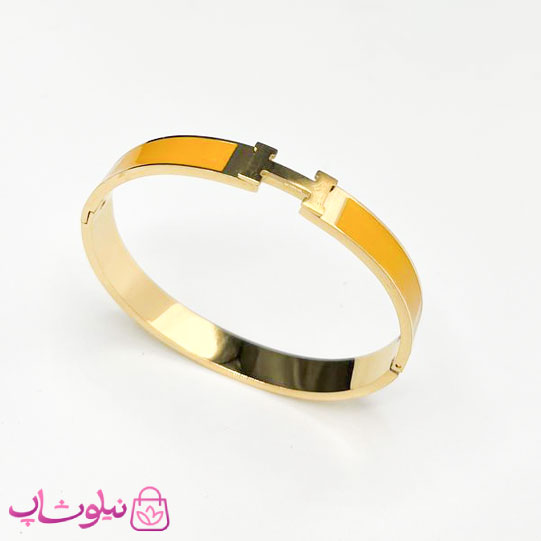 دستبند زنانه ظریف هرمس رنگ خردلی کد 280