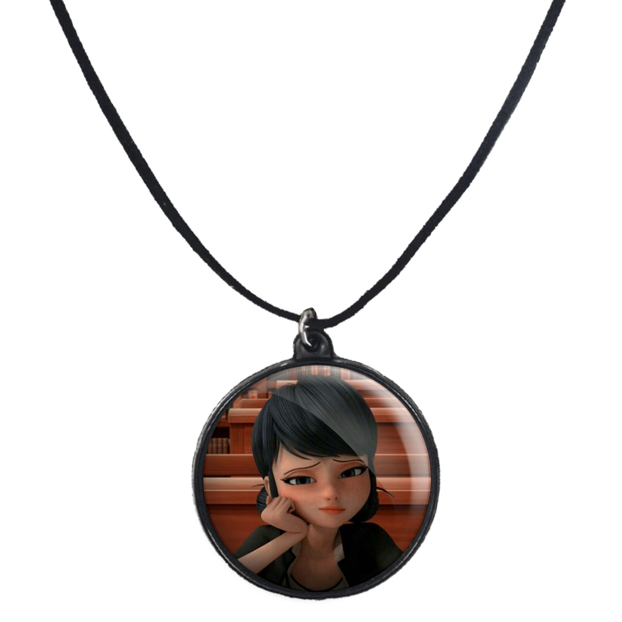 گردنبند پرمانه طرح کفشدوزکی کد pmb.2001 مدل دو طرفه