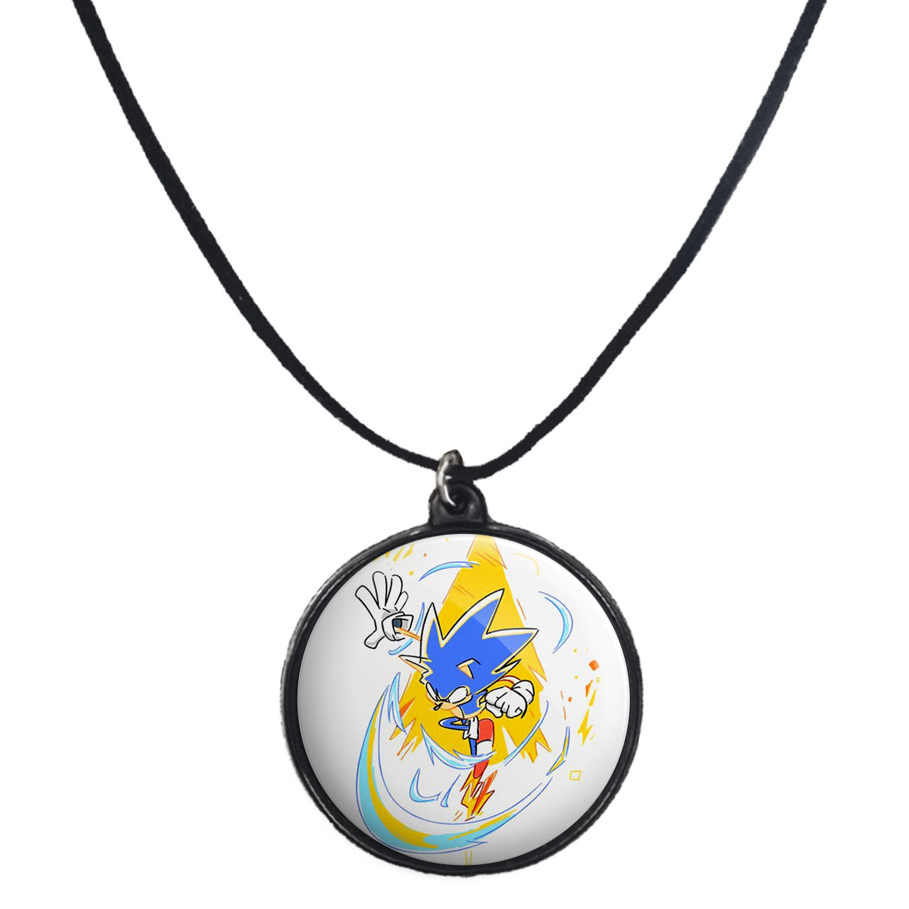 گردنبند پرمانه طرح سونیک کد pmb.15085 مدل دو طرفه