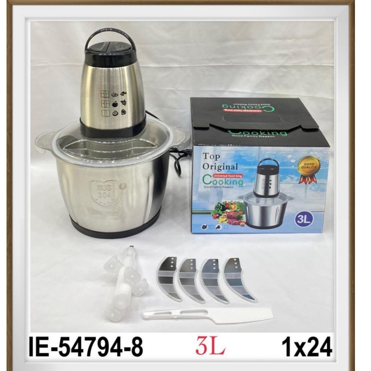 خردکن 3 لیتری استیل  کوکینگ

توان مصرفی 800وات واقعی
گنجایش محصول 3لیتری 
تعداد تیغه 4 پره ضدزنگ
