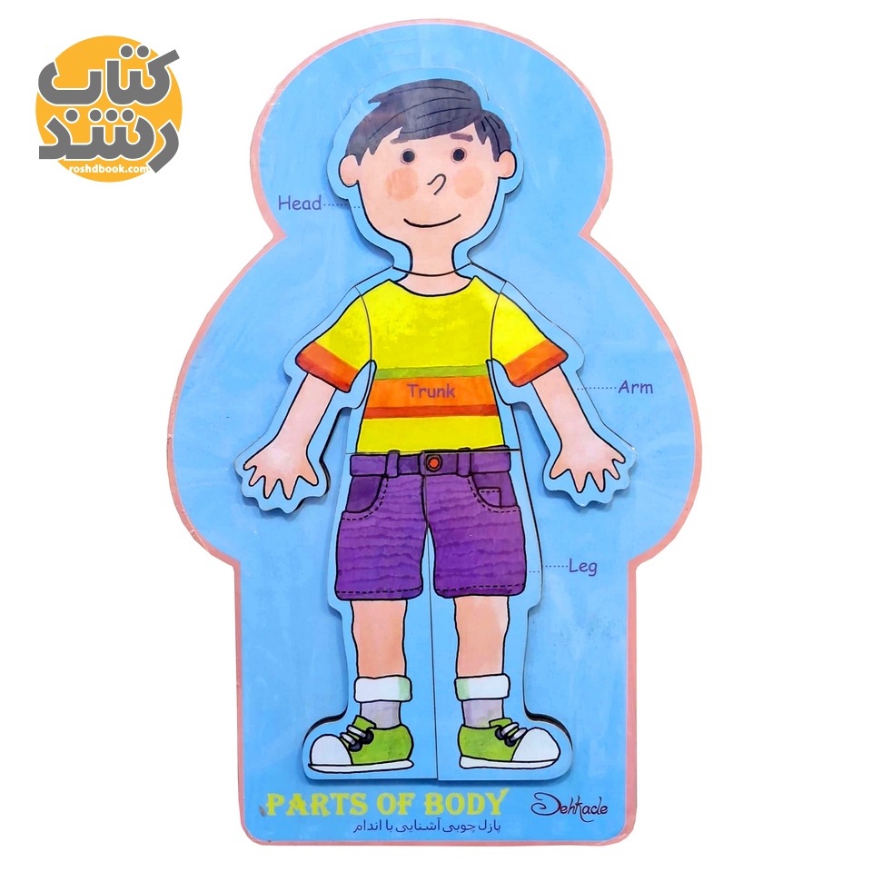 پازل چوبی 6 تکه آشنایی با اندام