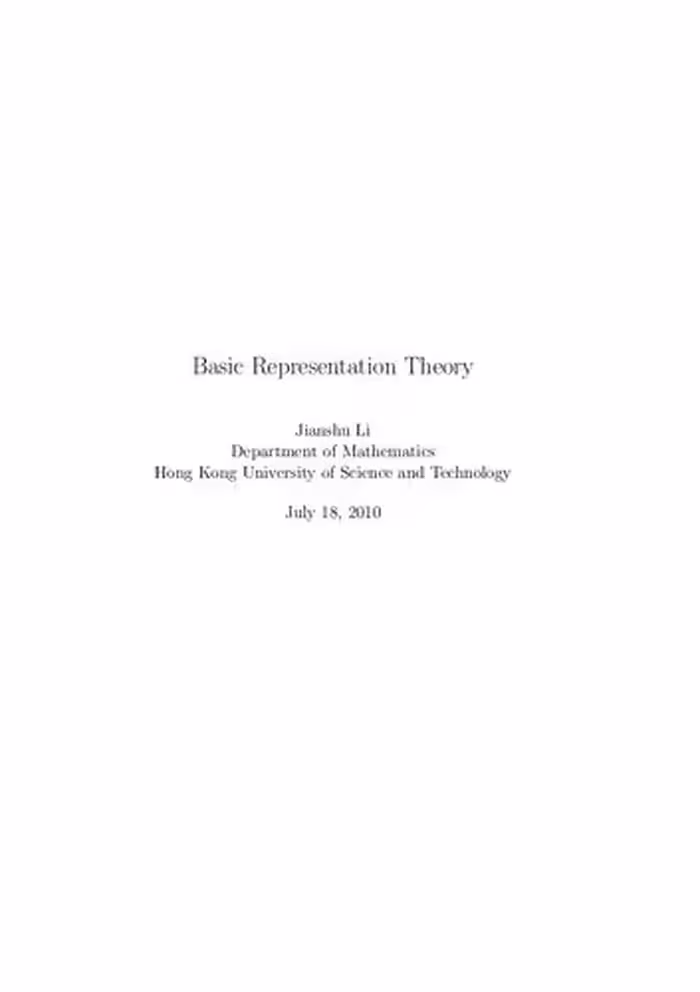 خرید و دانلود نسخه کامل کتاب Basic Representation Theory