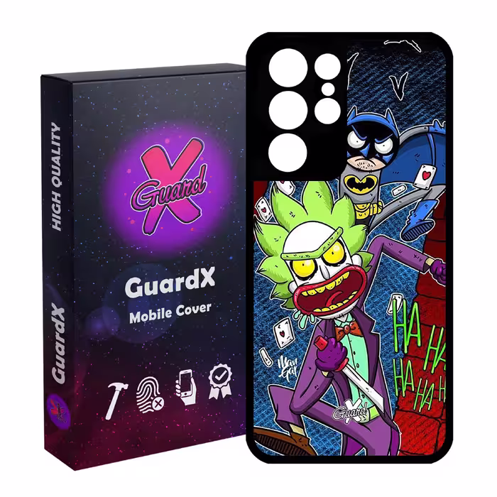 کاور گارد ایکس طرح Rick and Morty مدل Glass10154 مناسب برای گوشی موبایل سامسونگ Galaxy S21 Ultra