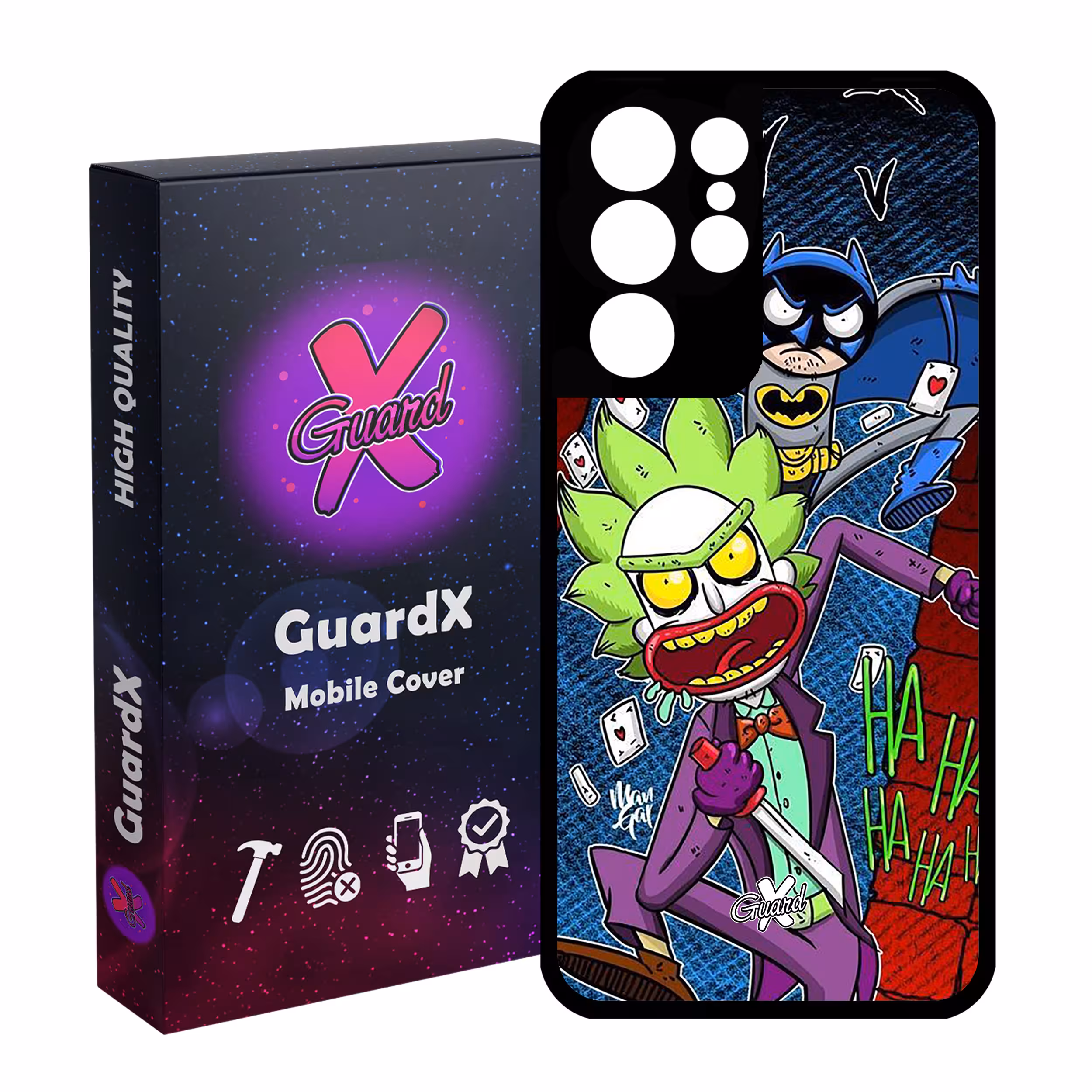 کاور گارد ایکس طرح Rick and Morty مدل Glass10154 مناسب برای گوشی موبایل سامسونگ Galaxy S21 Ultra