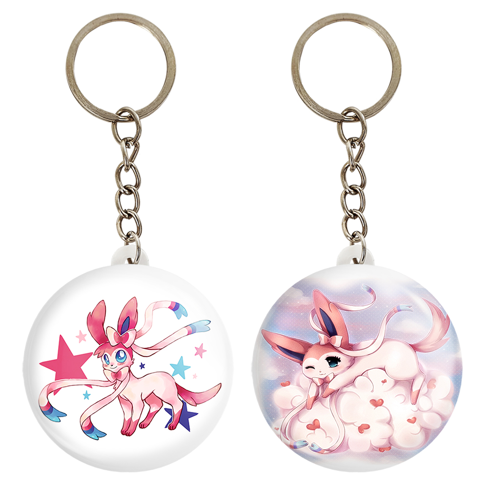 جاکلیدی خندالو مدل سیلوئون انیمه پوکمون کد 1734417337 مجموعه 2 عددی