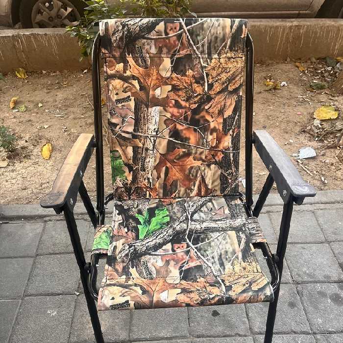 صندلی تاشو مسافرتی مدل راحتی طرح جنگل مناسب سفر و کمپ کد 1