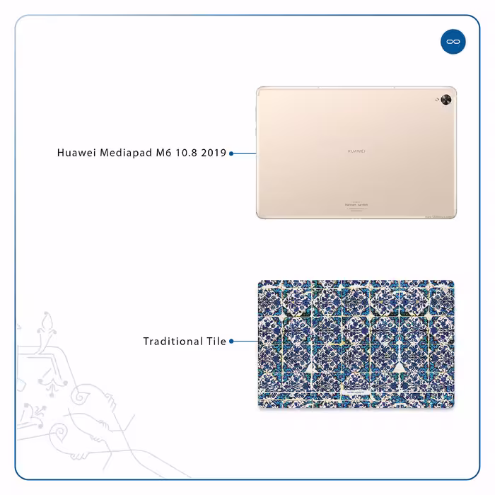 برچسب پوششی ماهوت مدل Iran-Tile1 مناسب برای تبلت هوآوی Mediapad M6 10.8 2019
