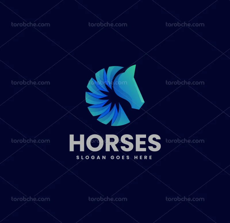 وکتور لوگوی سر اسب مناسب طراحی | گرافیک با طعم تربچه