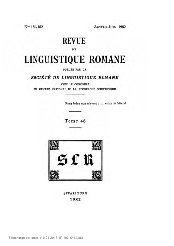 خرید و دانلود نسخه کامل کتاب Revue de linguistique romane