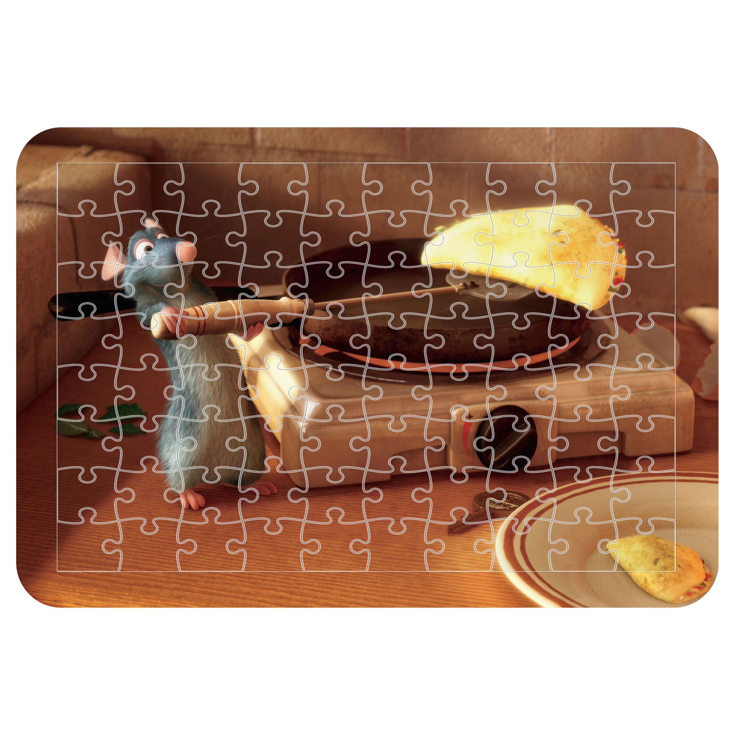 پازل 54 تکه اطلس آبی طرح کارتون موش سرآشپز راتاتویی مدل P1849